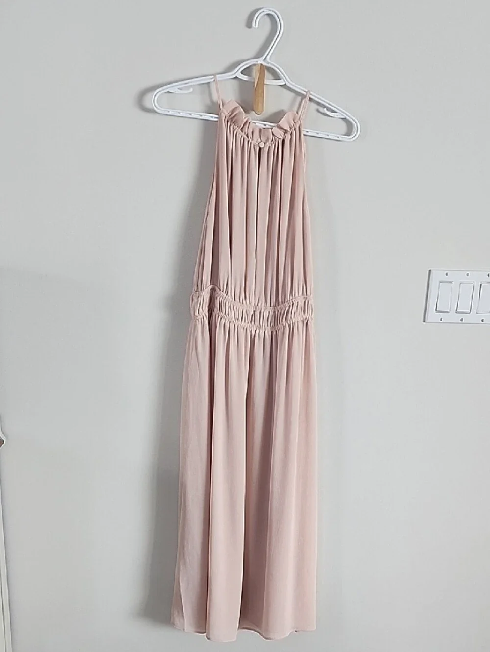 H&M Blush Pink Halter Midi Dress - Picture 5 of 6